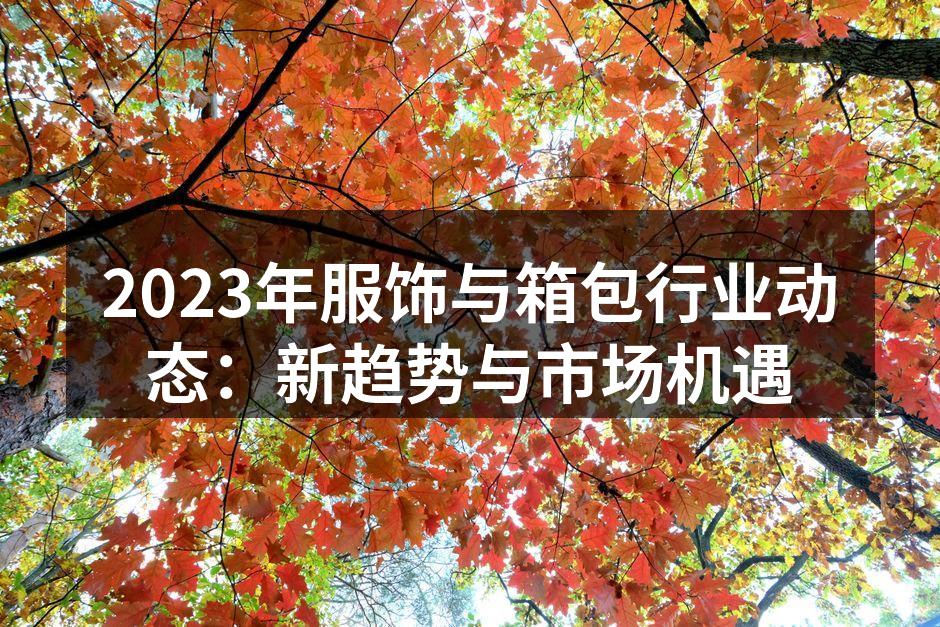 2023年服饰与箱包行业动态：新趋势与市